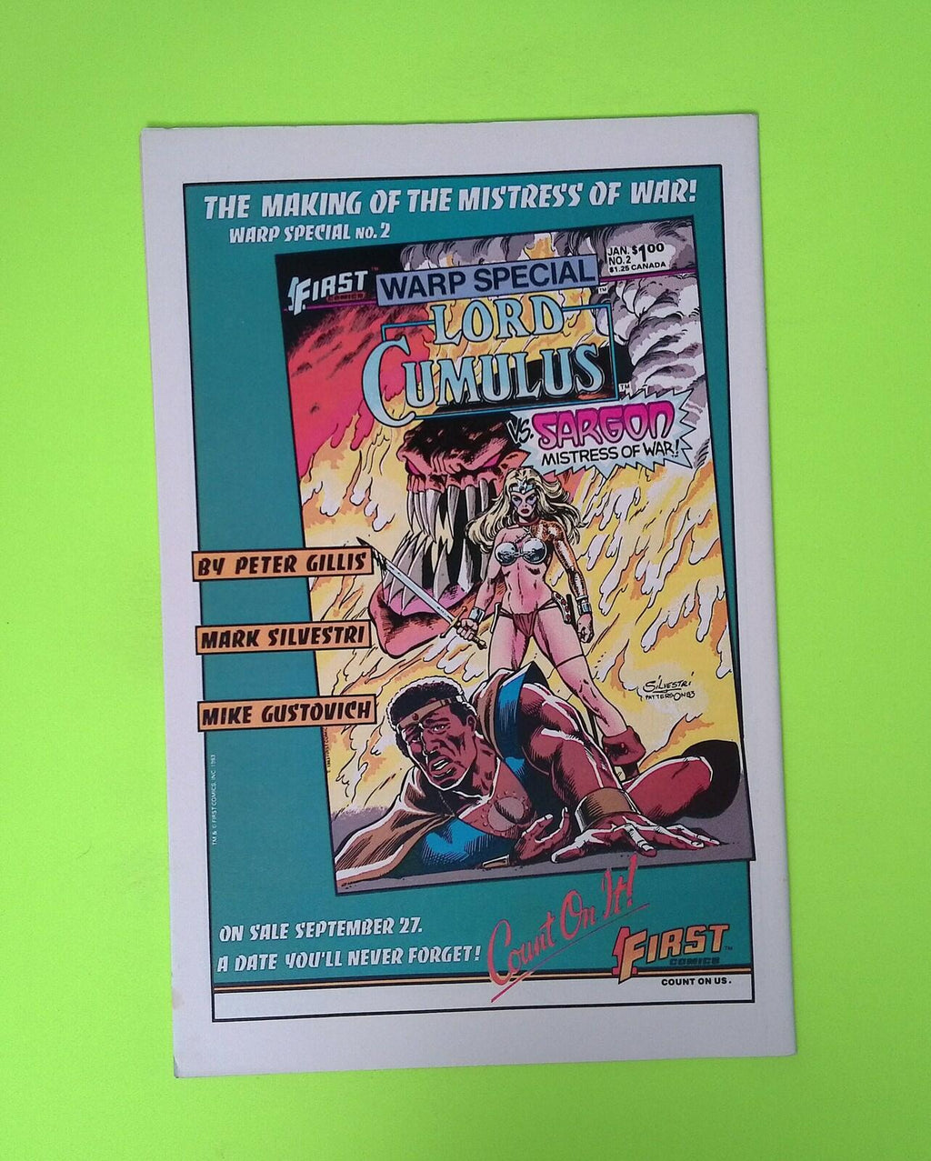 Jon Sable, Freelance #7 1983 First Comics High Grade Comic Book Q69-60