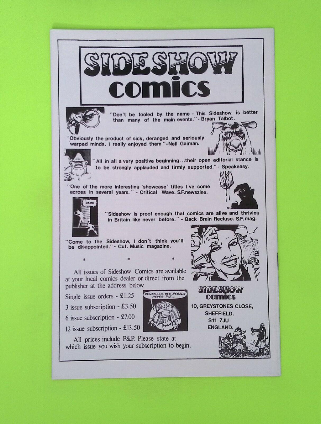Sideshow Comics #5 Pan Graphics 8.0 Comic Book R51-237
