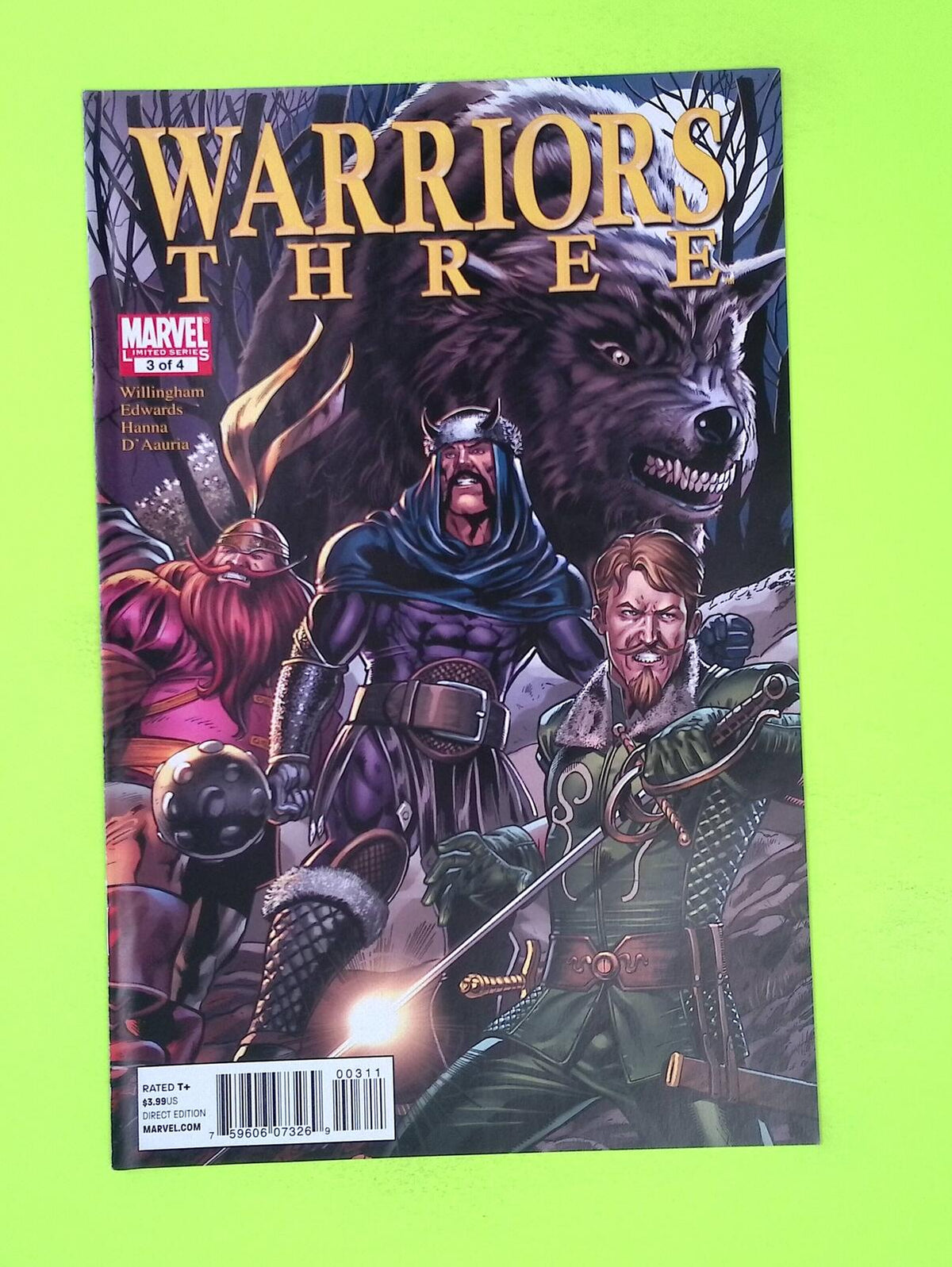 Warriors Three #3 2011 Marvel Comics 8.0 Comic Book G12-304