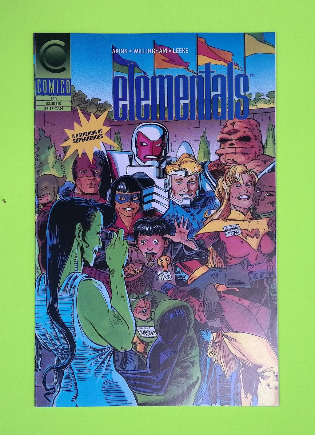 Elementals #20 Vol. 2 Comico Comics 8.0 Comic Book G47-3