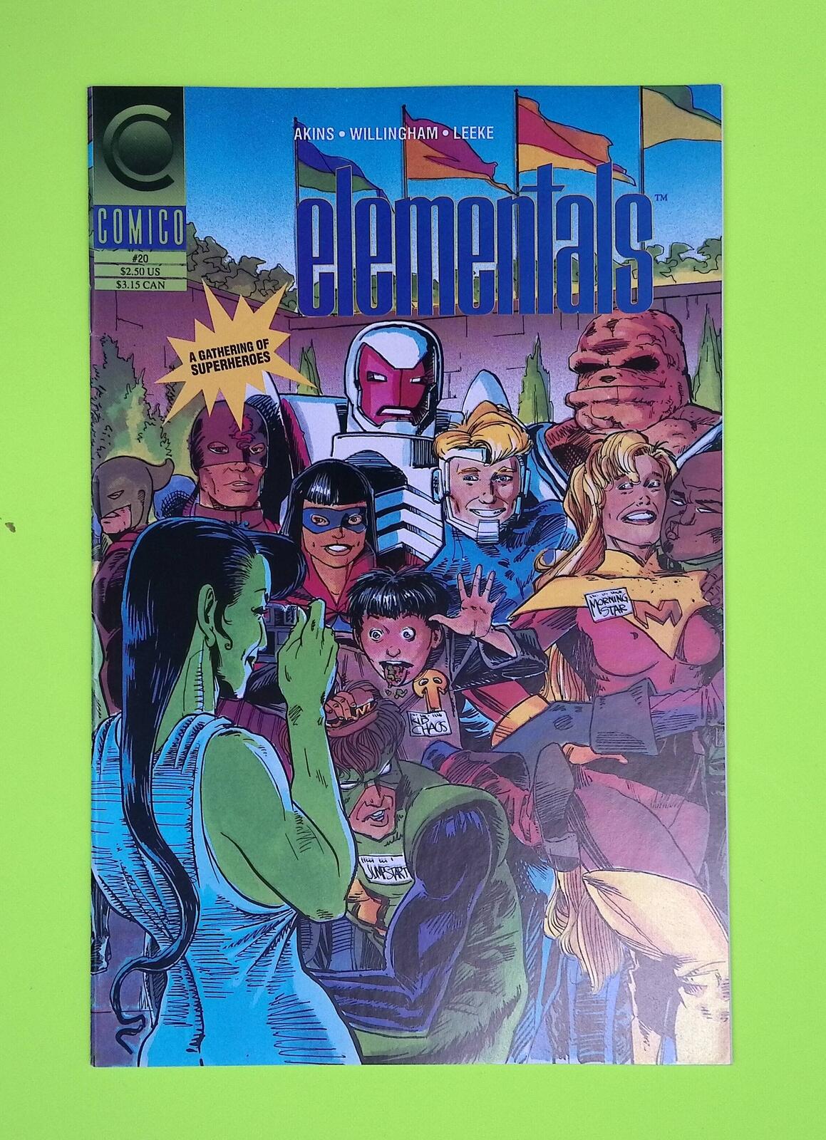 Elementals #20 Vol. 2 Comico Comics 8.0 Comic Book G47-3