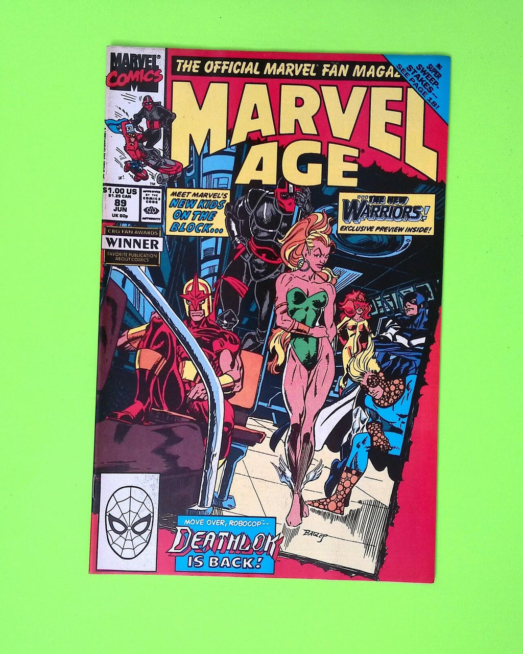 Marvel Age #89 1990 Marvel Comics High Grade Comic Book B21-48