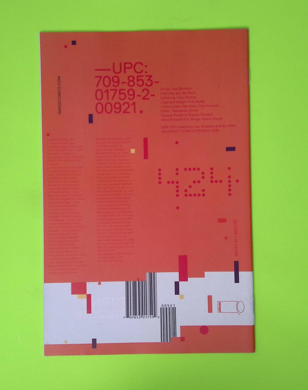 Drifter #9b 2015 Image Comics Variant High Grade Comic Book X143-163