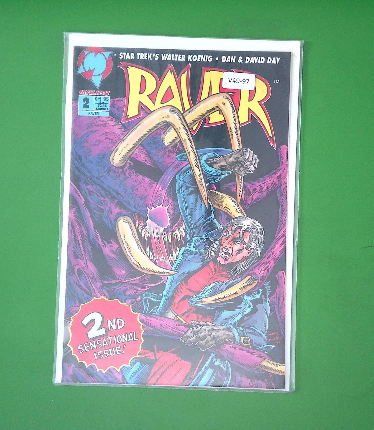 RAVER #2 MINI 8.0 MALIBU COMIC BOOK V49-97