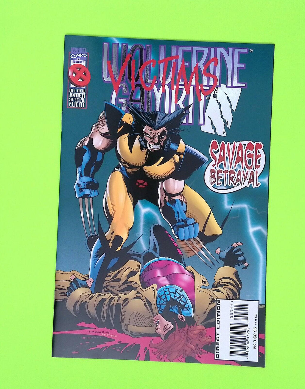 Wolverine/Gambit Victims #3 1995 Marvel Comics High Grade Comic Book X30-26
