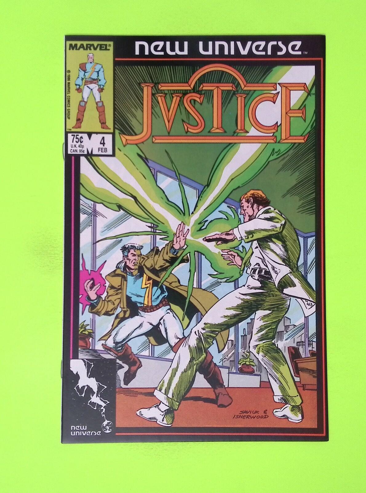 Justice #4 1987 Marvel Comics 8.0 Comic Book W83-197