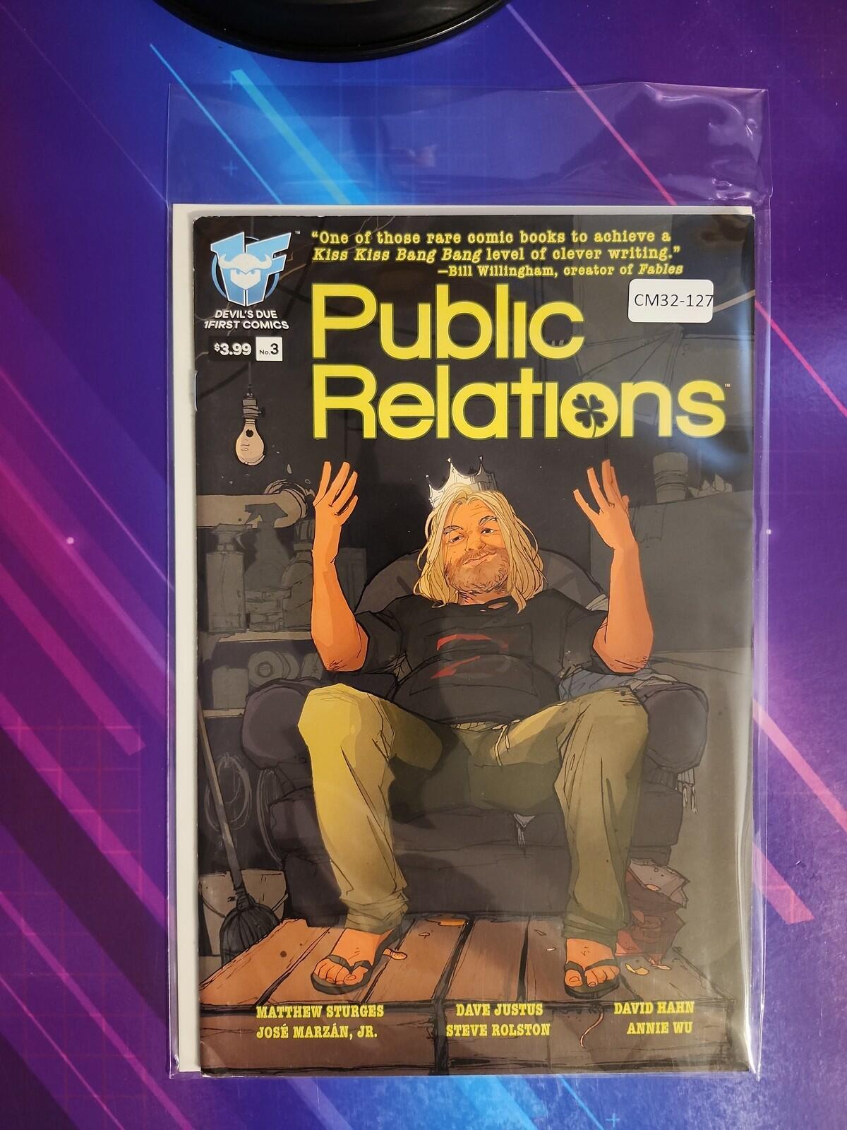 PUBLIC RELATIONS #3 8.0 DEVIL'S DUE PUBLISHING COMIC BOOK CM32-127
