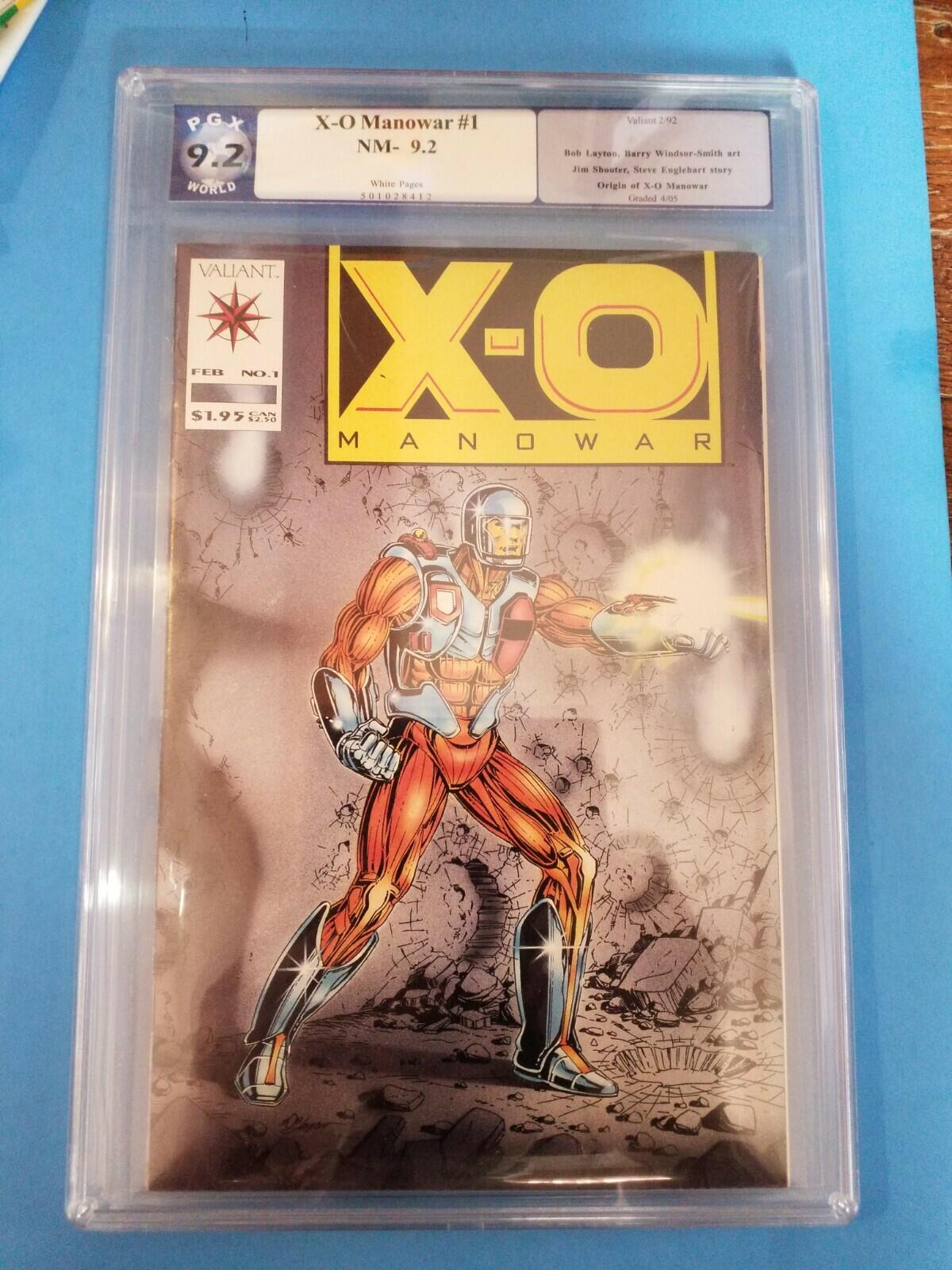 X-O Manowar 1 Valiant Comics 1992 PGX 9.4 GR5-93 1st Appearance
