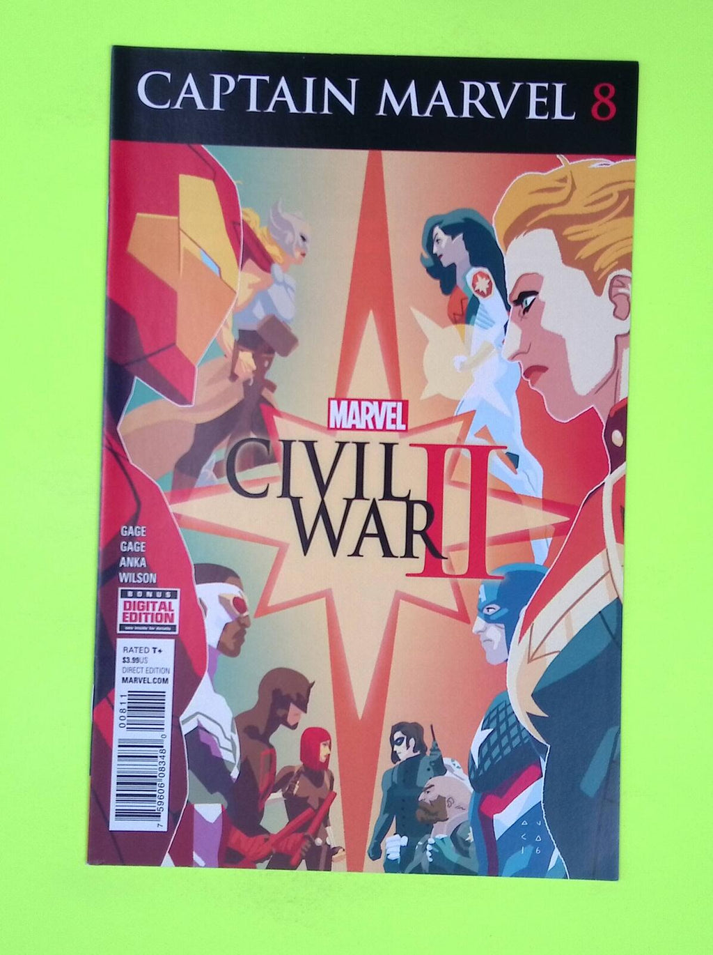 Captain Marvel #8 Vol. 8 2016 Marvel Comics 8.0 Comic Book K42-254