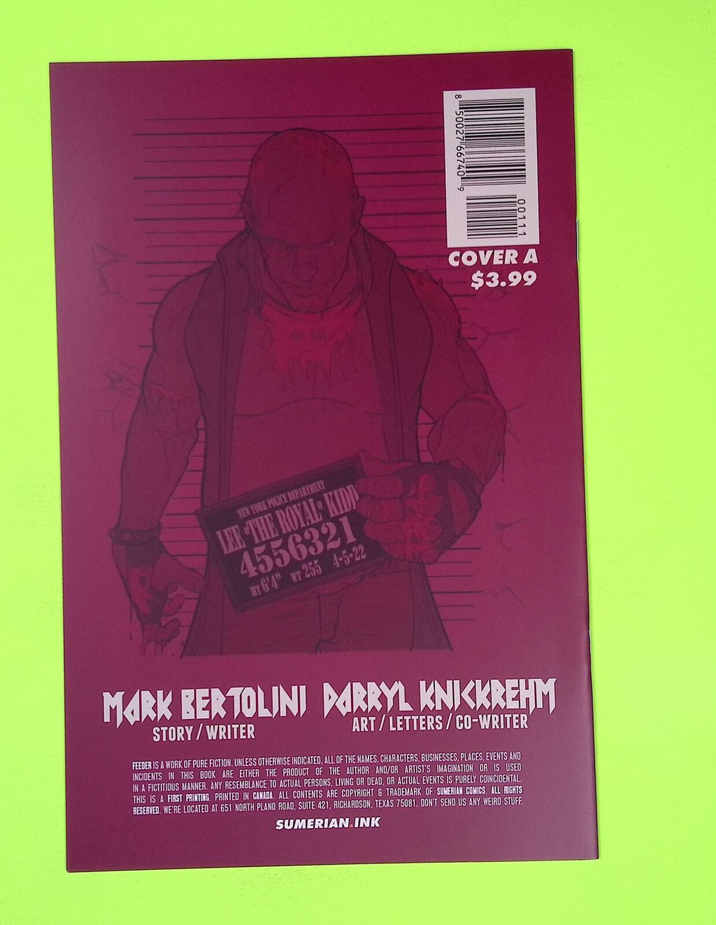 Feeder #1 2023 Sumerian Comics High Grade Comic Book A89-79