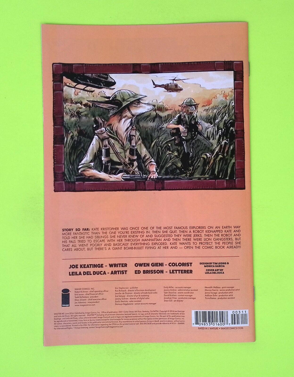 Shutter #3 2014 Image Comics High Grade Comic Book J60-147