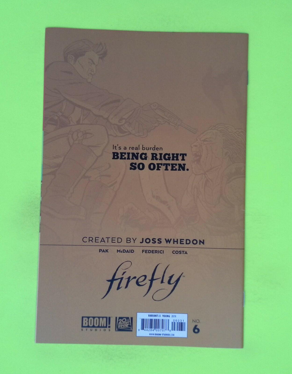 Firefly #6c 2019 BOOM! Studios Variant High Grade Comic Book J63-231