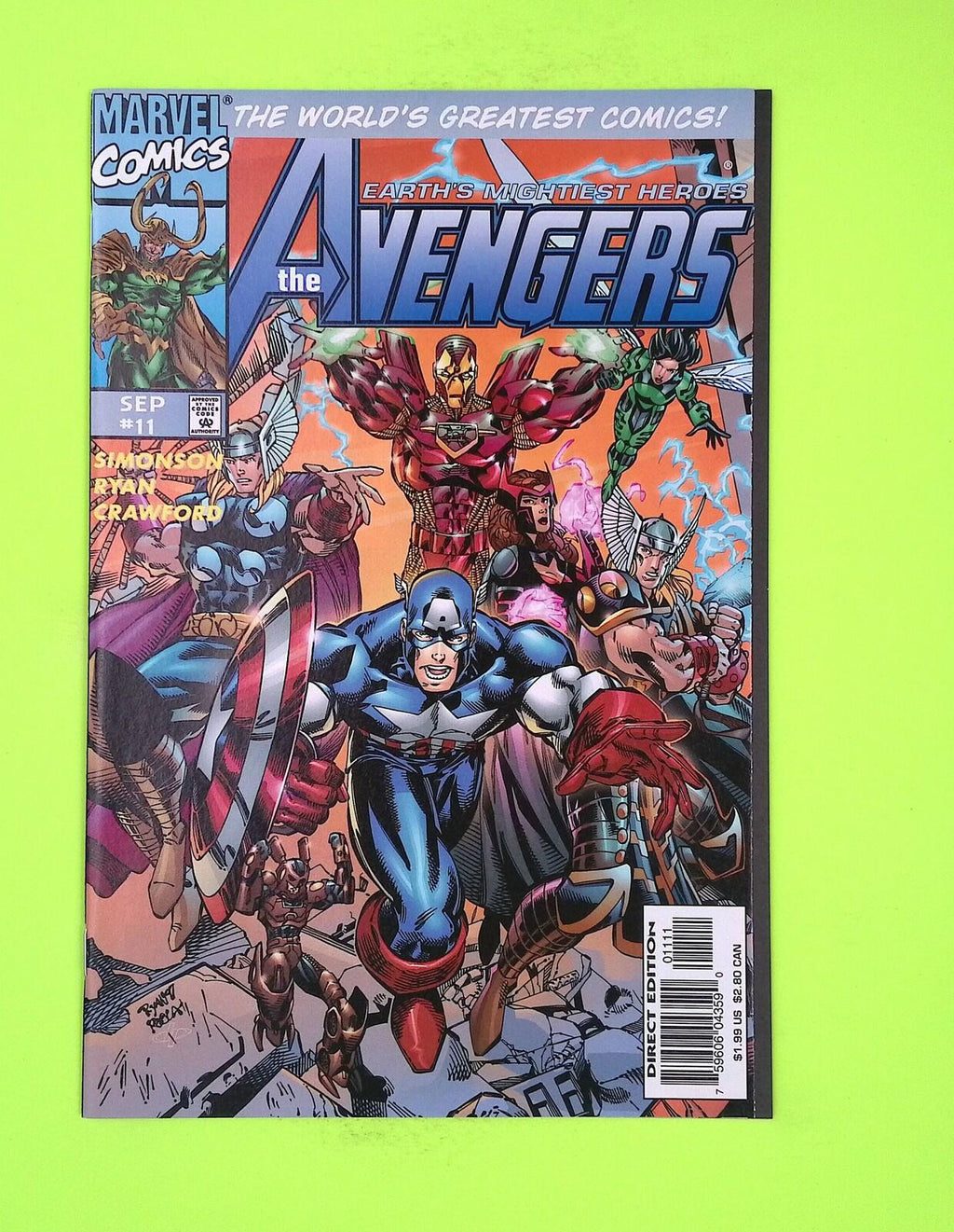 Avengers #11 Vol. 2 1997 Marvel Comics High Grade Comic Book J83-298