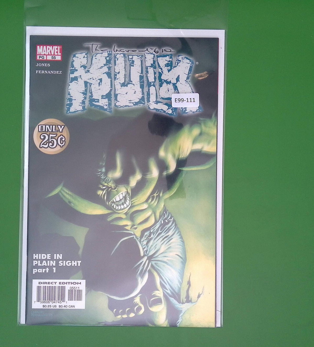 INCREDIBLE HULK #55 VOL. 2 HIGH GRADE MARVEL COMIC BOOK E99-111