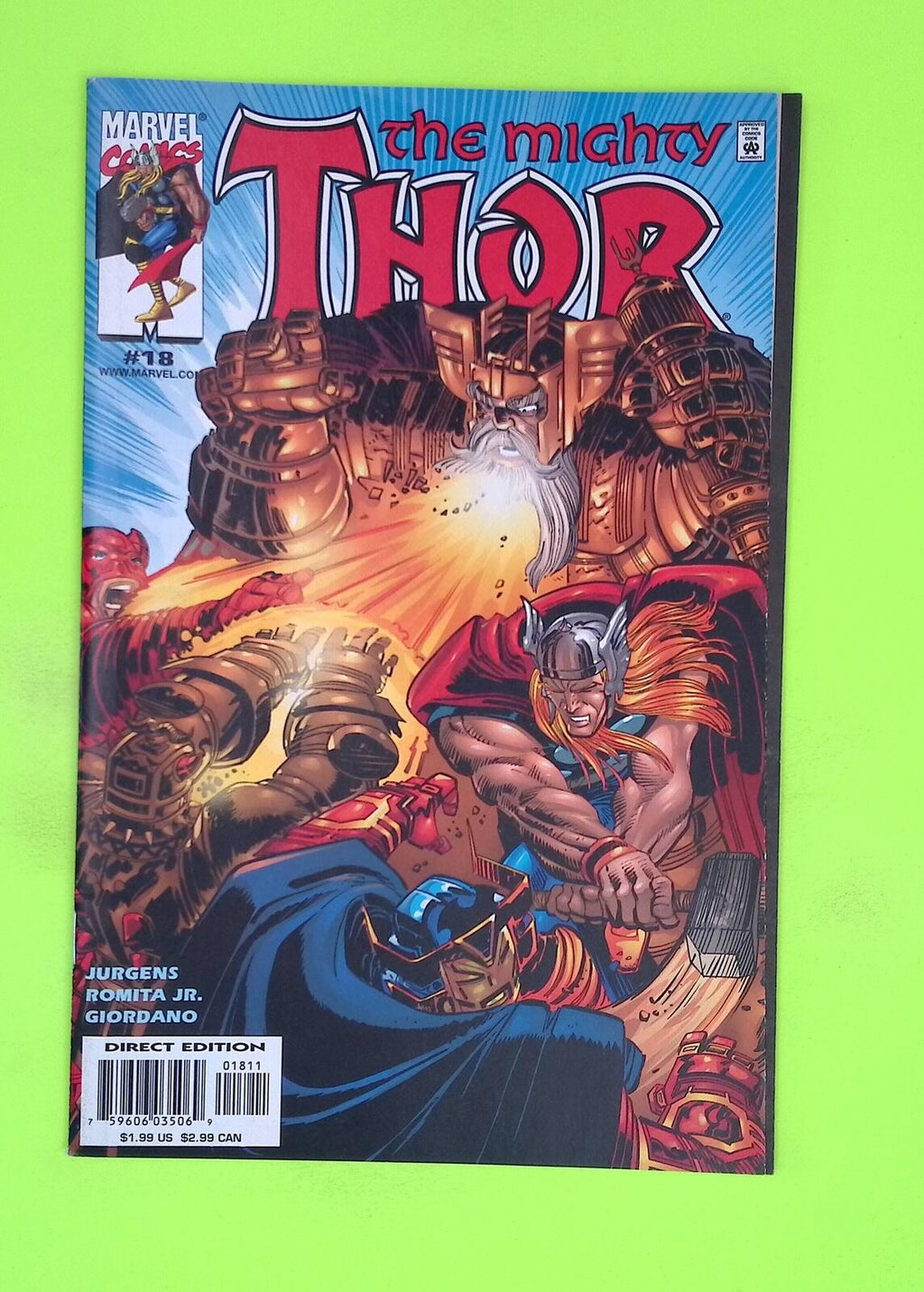 Thor #18 Vol. 2 1999 Marvel Comics High Grade Comic Book L69-170