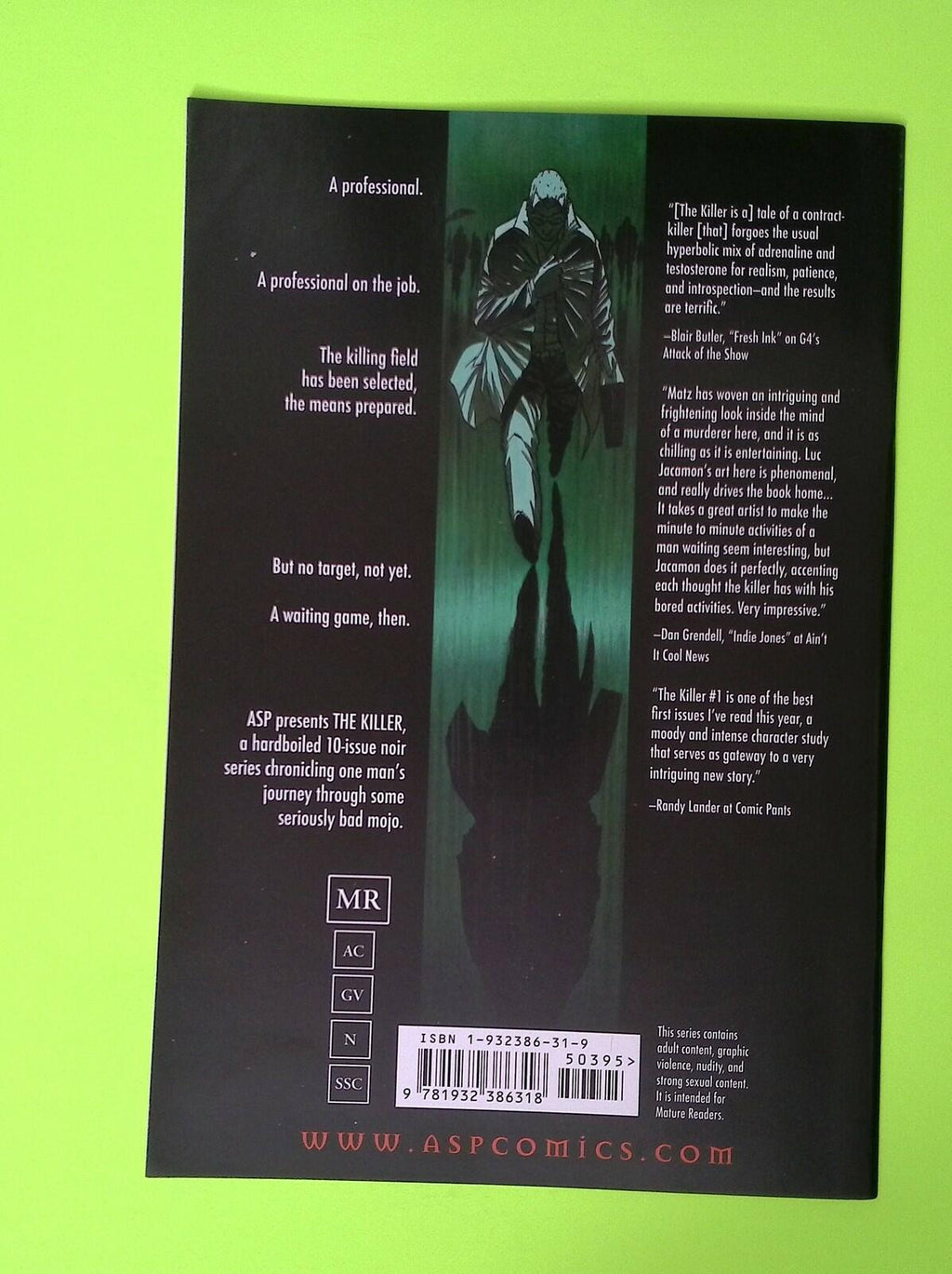 The Killer #2 Archaia Studios Press High Grade Comic Book X24-92