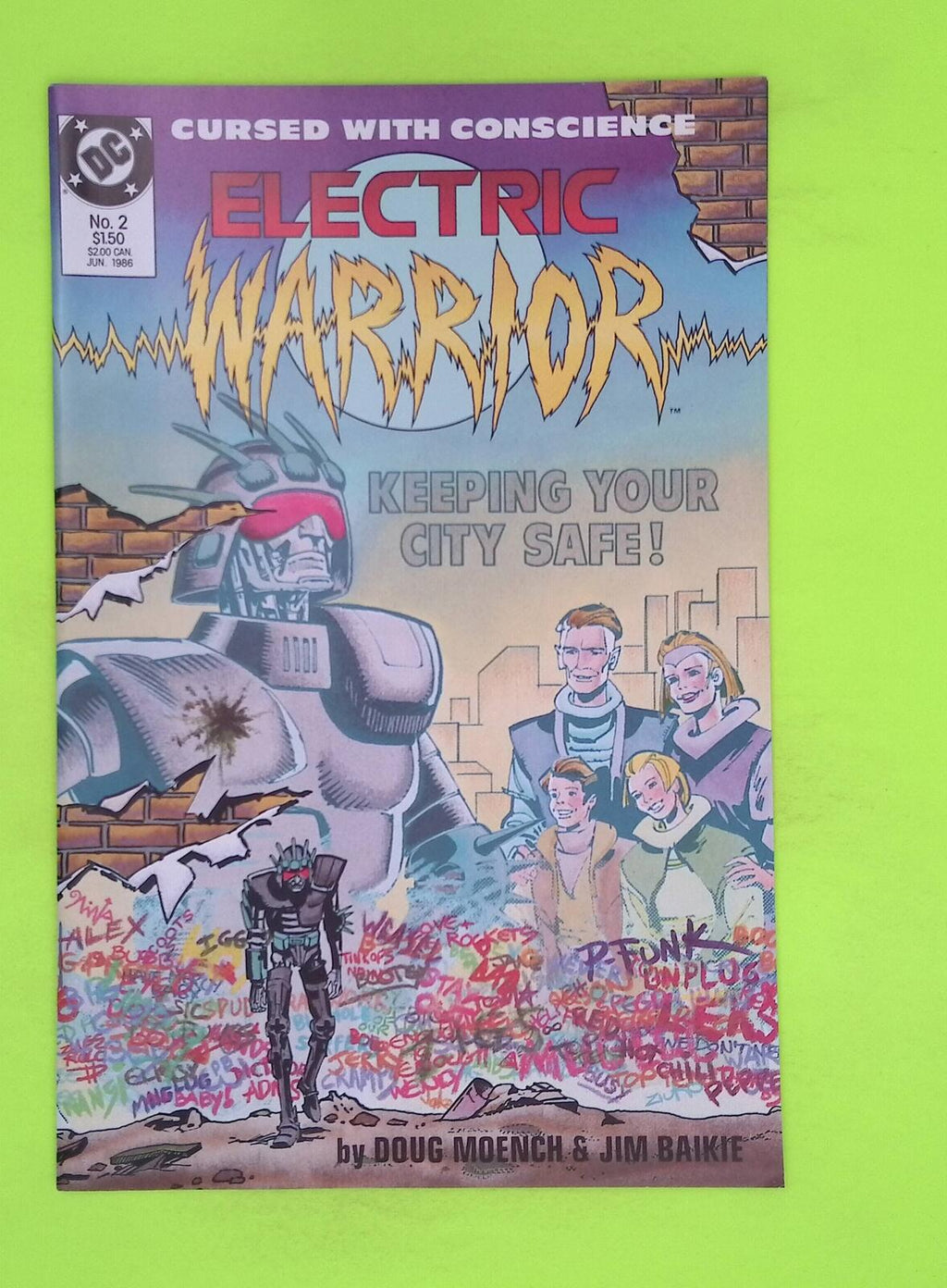 Electric Warrior #2 1986 DC Comics HIGH GRADE Comic Book V93-79
