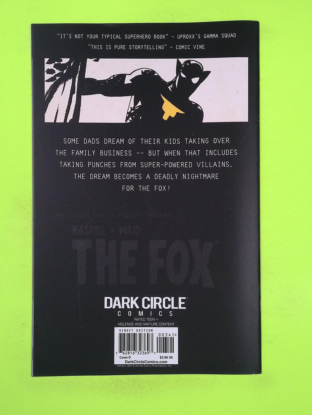 The Fox #3d Vol. 2 Dark Circle Comics Variant High Grade Comic Book M46-237