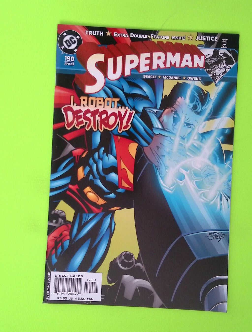 Superman #190 Vol. 2 2003 DC Comics 8.0 Comic Book X46-110