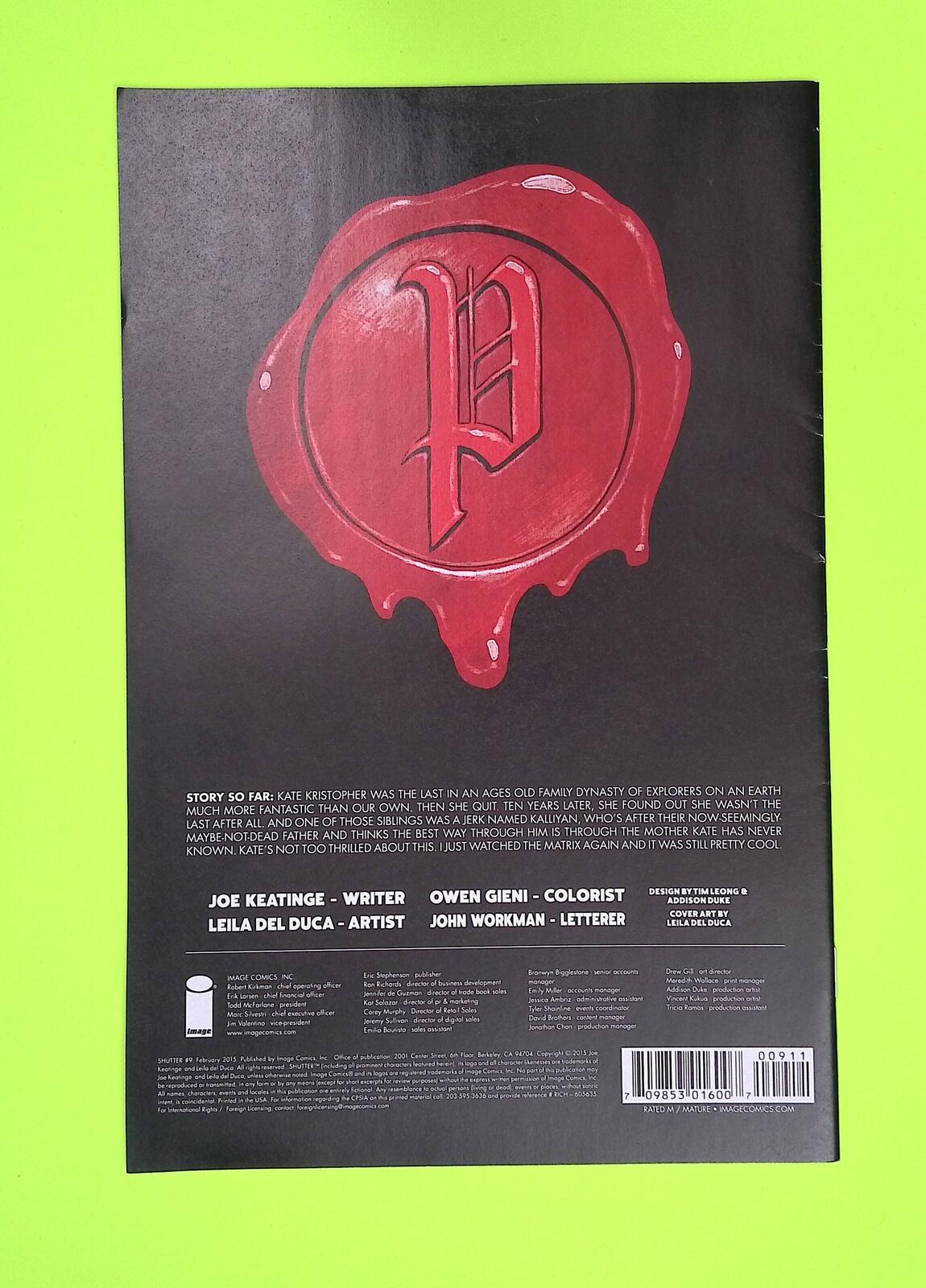 Shutter #9 2015 Image Comics Mid Grade Comic Book L79-31