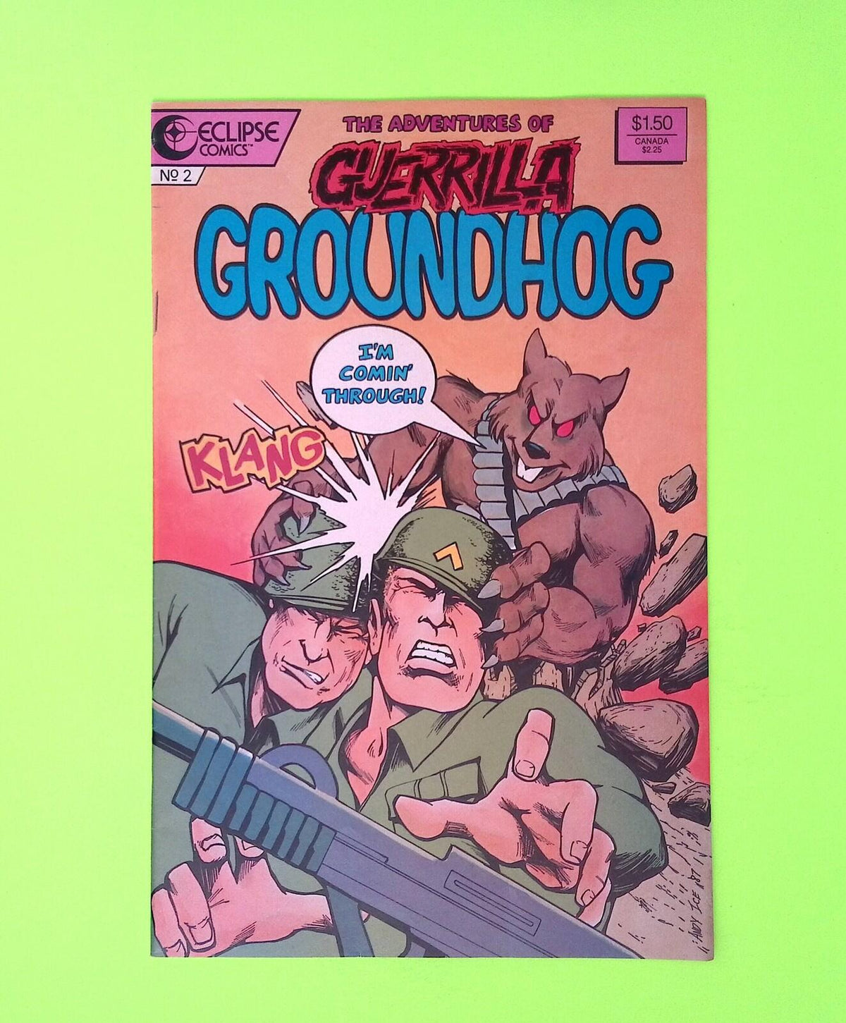 Guerrilla Groundhog #2 1987 Eclipse Comics 8.0 Comic Book X162-43