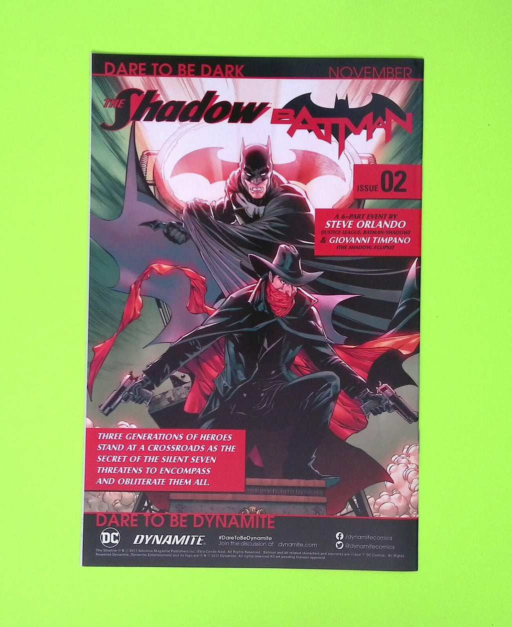 The Shadow #2b Vol. 7 2017 Dynamite Entertainment Variant Higher Grade X294-103