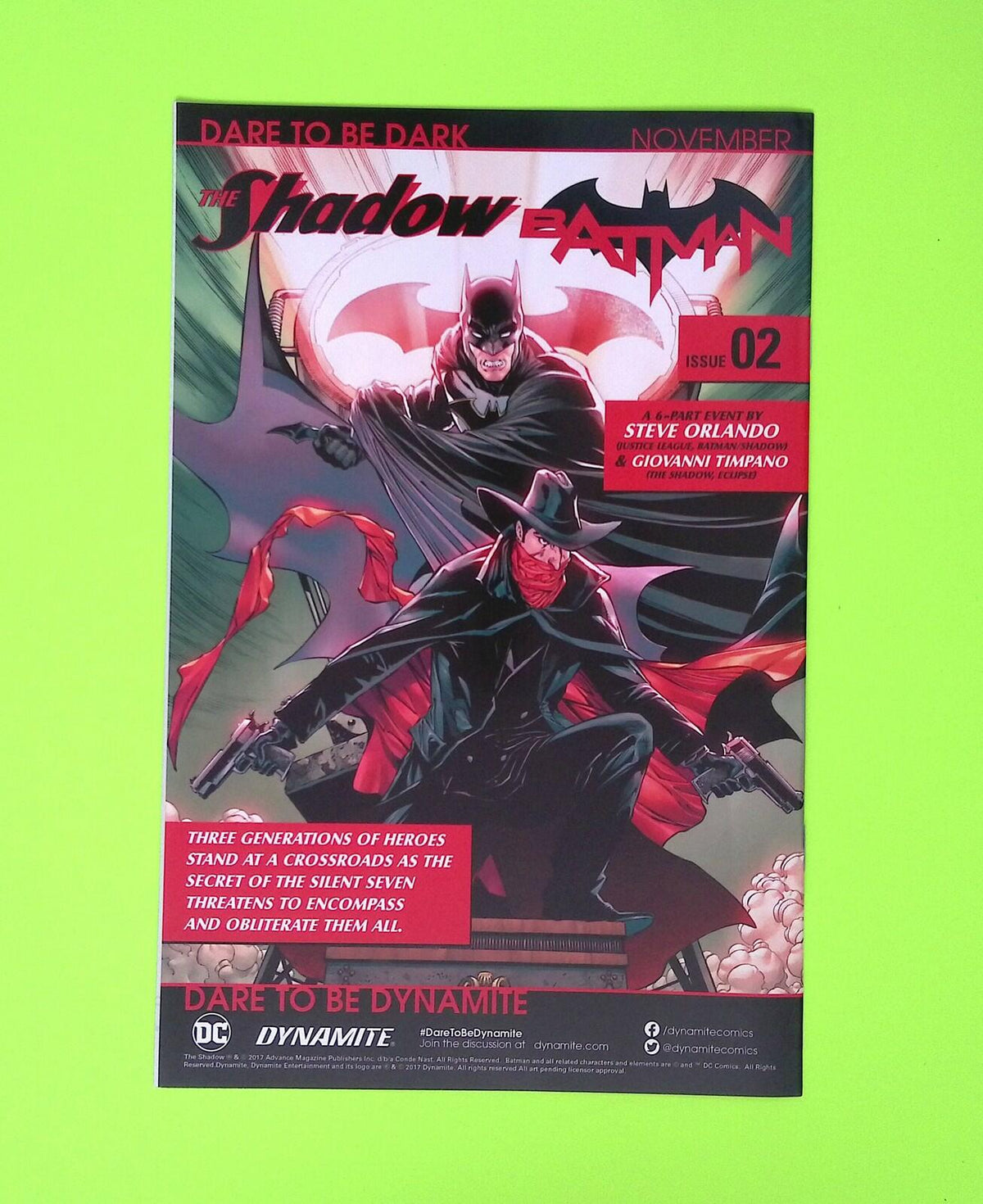 The Shadow #2b Vol. 7 2017 Dynamite Entertainment Variant Higher Grade X294-103