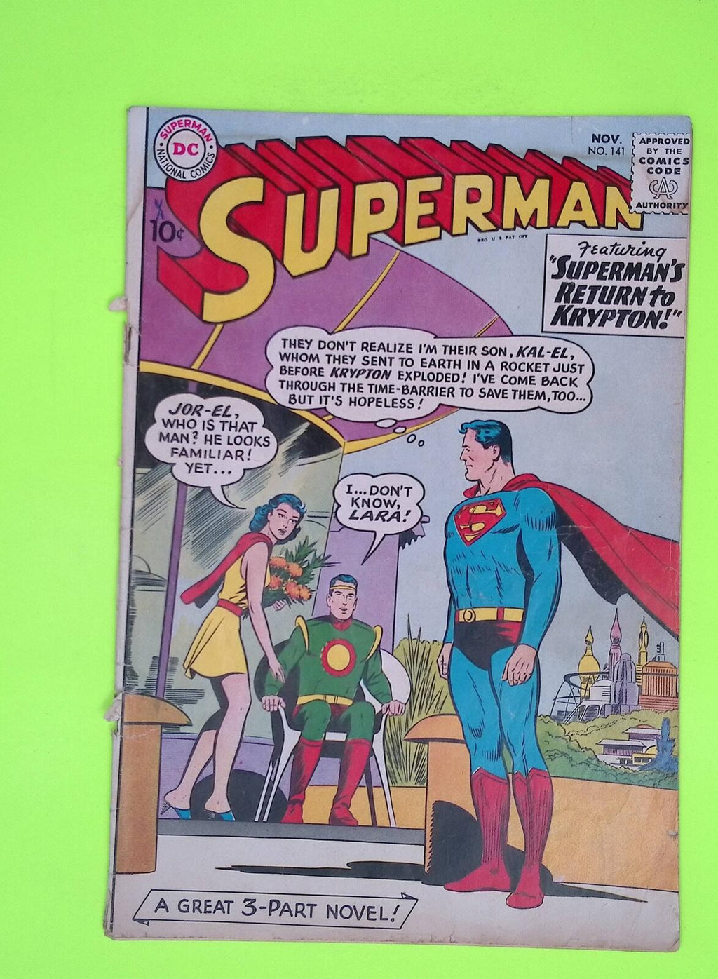 Superman #141 Vol. 1 1960 DC Comics Tape Low Grade Comic Book K91-149