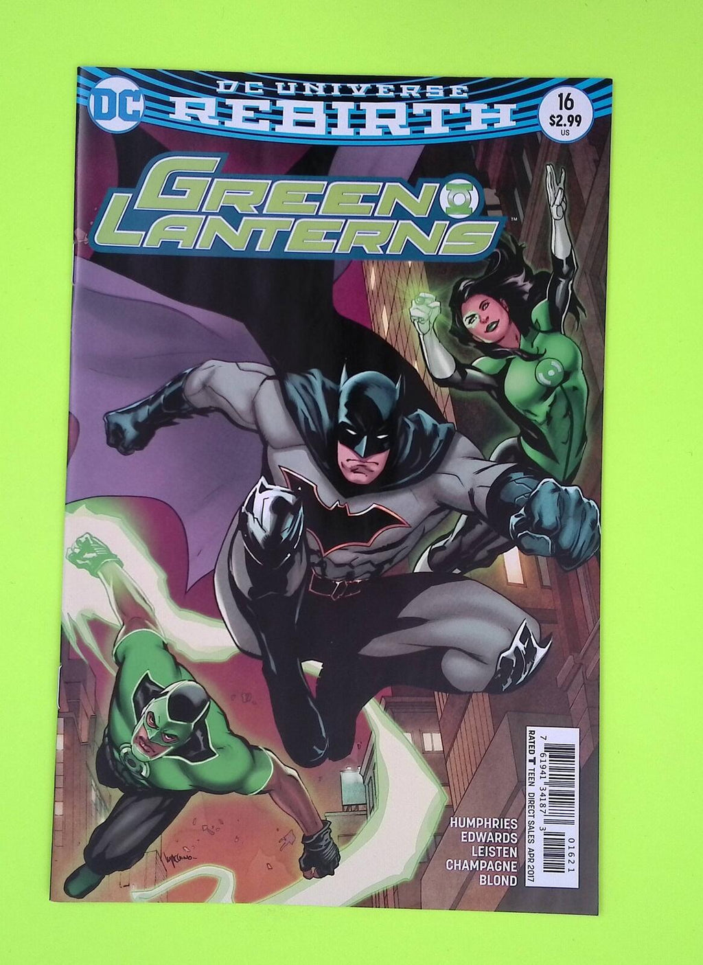 Green Lanterns #16b 2017 DC Comics Variant 8.0 Comic Book A13-66