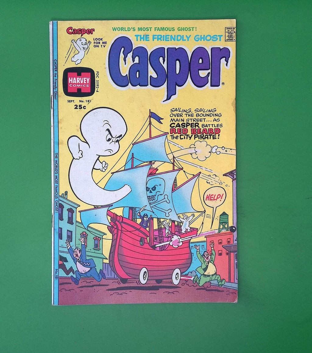 FRIENDLY GHOST CASPER #181 MID GRADE HARVEY PUBLICATIONS COMIC BOOK H42-231