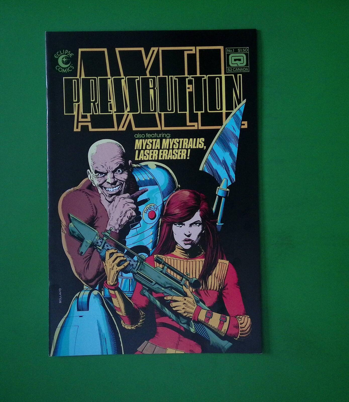 AXEL PRESSBUTTON #1 HIGH GRADE ECLIPSE COMIC BOOK H41-229
