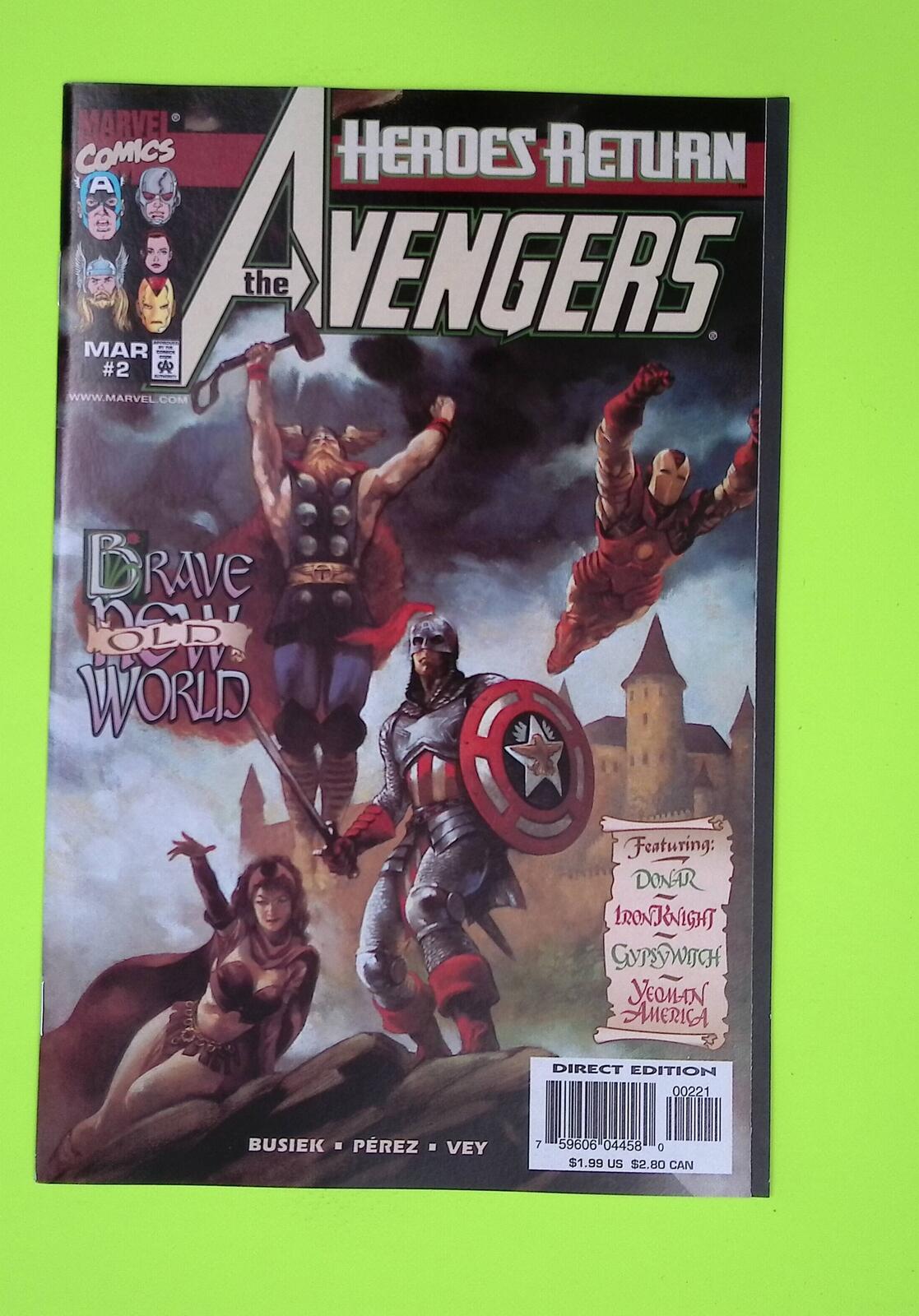 Avengers #2b Vol. 3 1998 Marvel Comics Variant 8.0 Comic Book K24-89