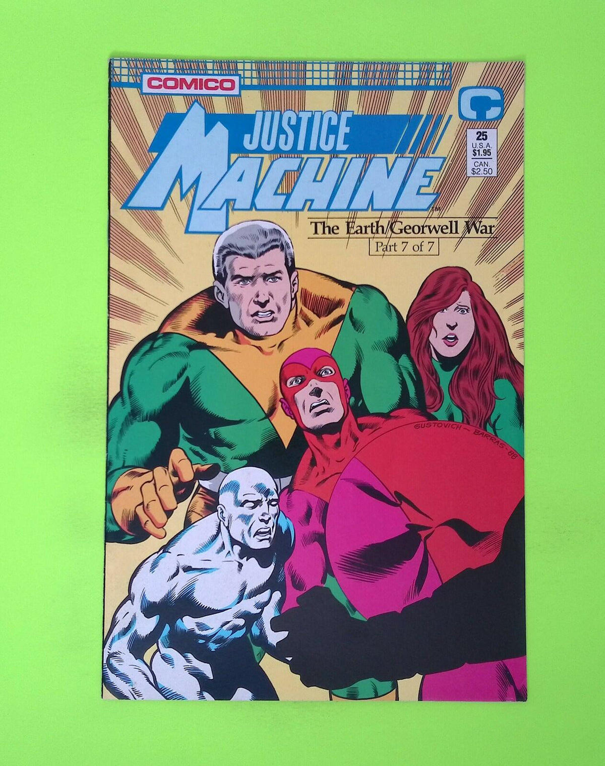 Justice Machine #25 Vol. 2 Comico Comics 8.0 Comic Book W136-193