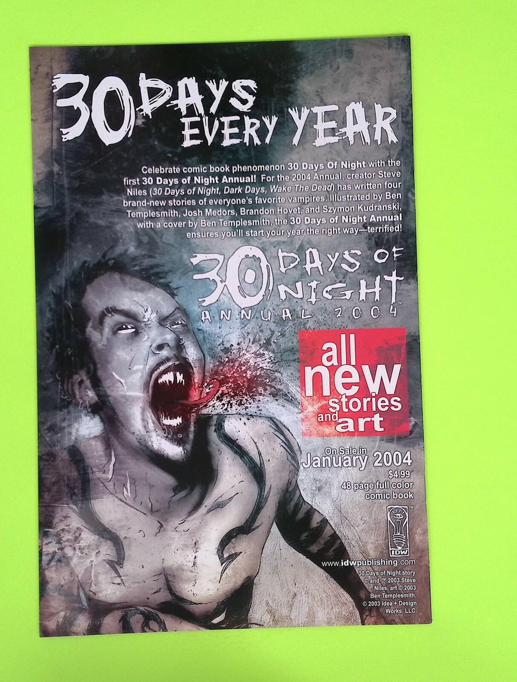 Dark Days #6 2003 IDW Publishing 8.0 Comic Book M55-289