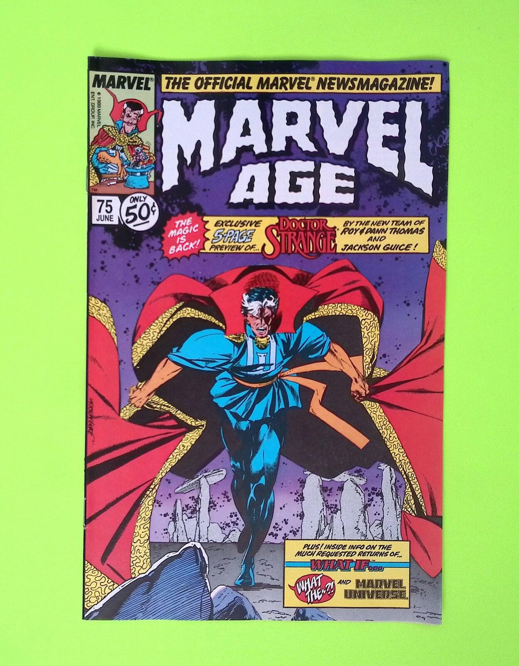 Marvel Age #75 1989 Marvel Comics 8.0 Comic Book W222-206