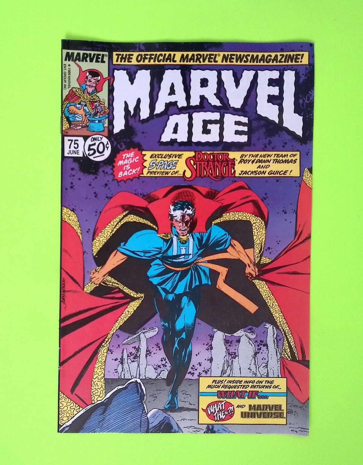 Marvel Age #75 1989 Marvel Comics 8.0 Comic Book W222-206