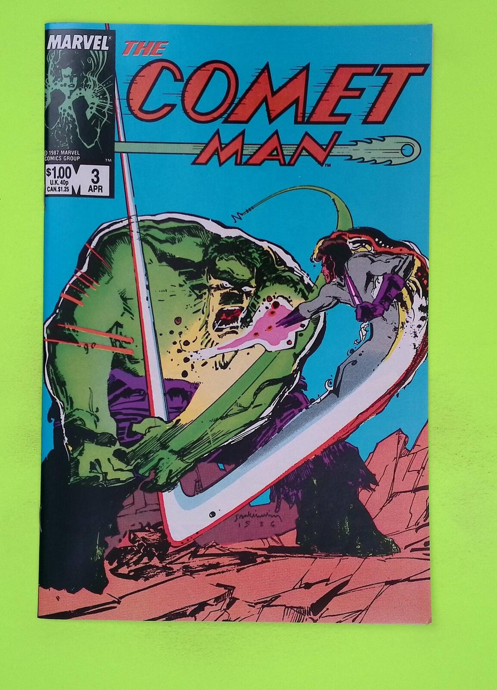 Comet Man #3 1987 Marvel Comics 1st App 8.0 Comic Book L55-10