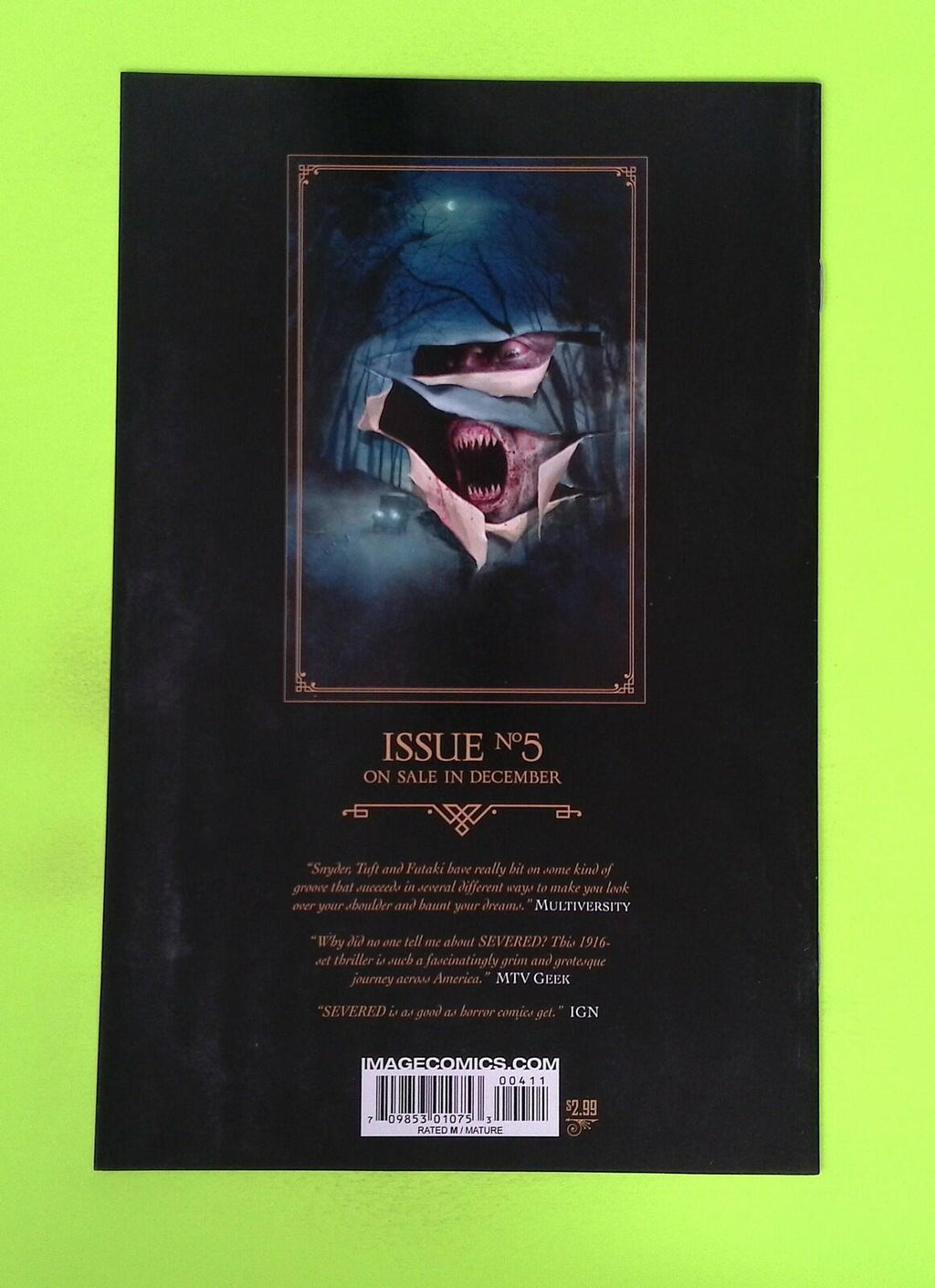 Severed #4 2011 Image Comics High Grade Comic Book M89-85