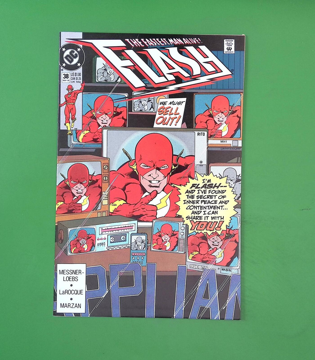 FLASH #38 VOL. 2 8.0 DC COMIC BOOK TS87-92