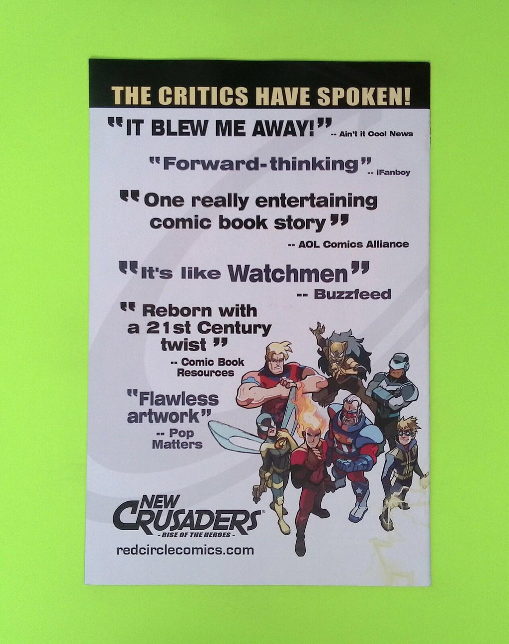 New Crusaders #1d Red Circle Comics Variant Higher Grade Comic Book X263-180