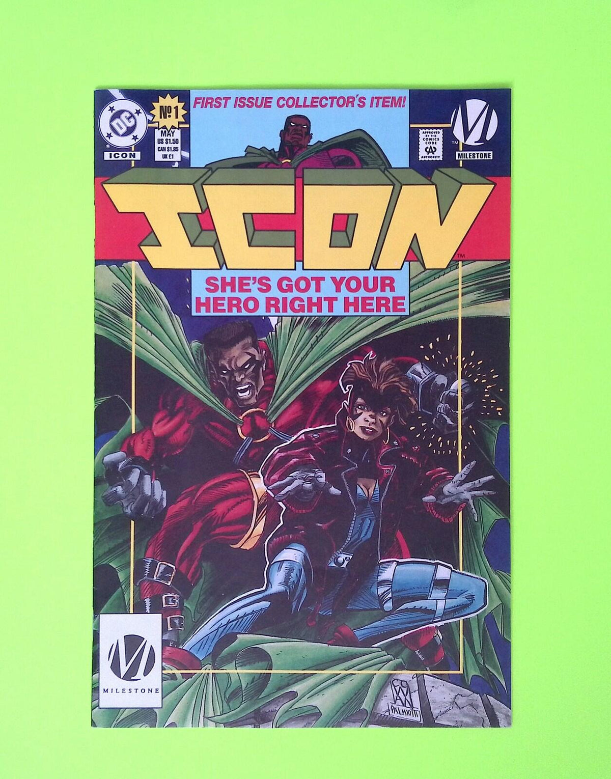 Icon #1b 1993 Milestone Variant Higher Grade Comic Book X287-197