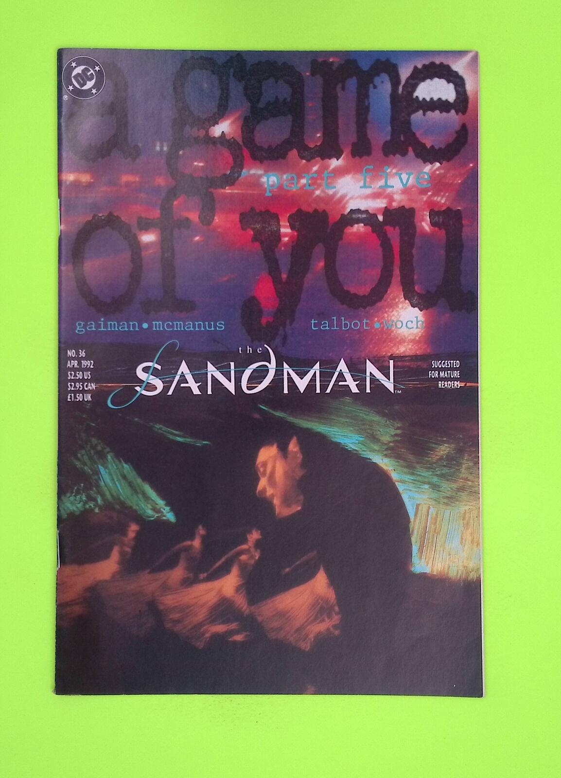 Sandman #36 Vol. 2 1992 DC Comics Mid Grade Comic Book A25-73