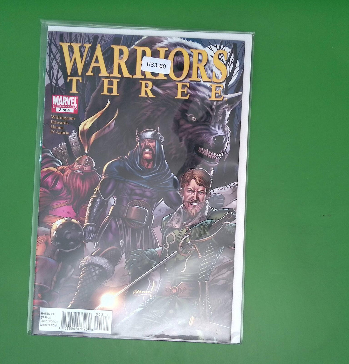 WARRIORS THREE #3 MINI 7.0 MARVEL COMIC BOOK H33-60