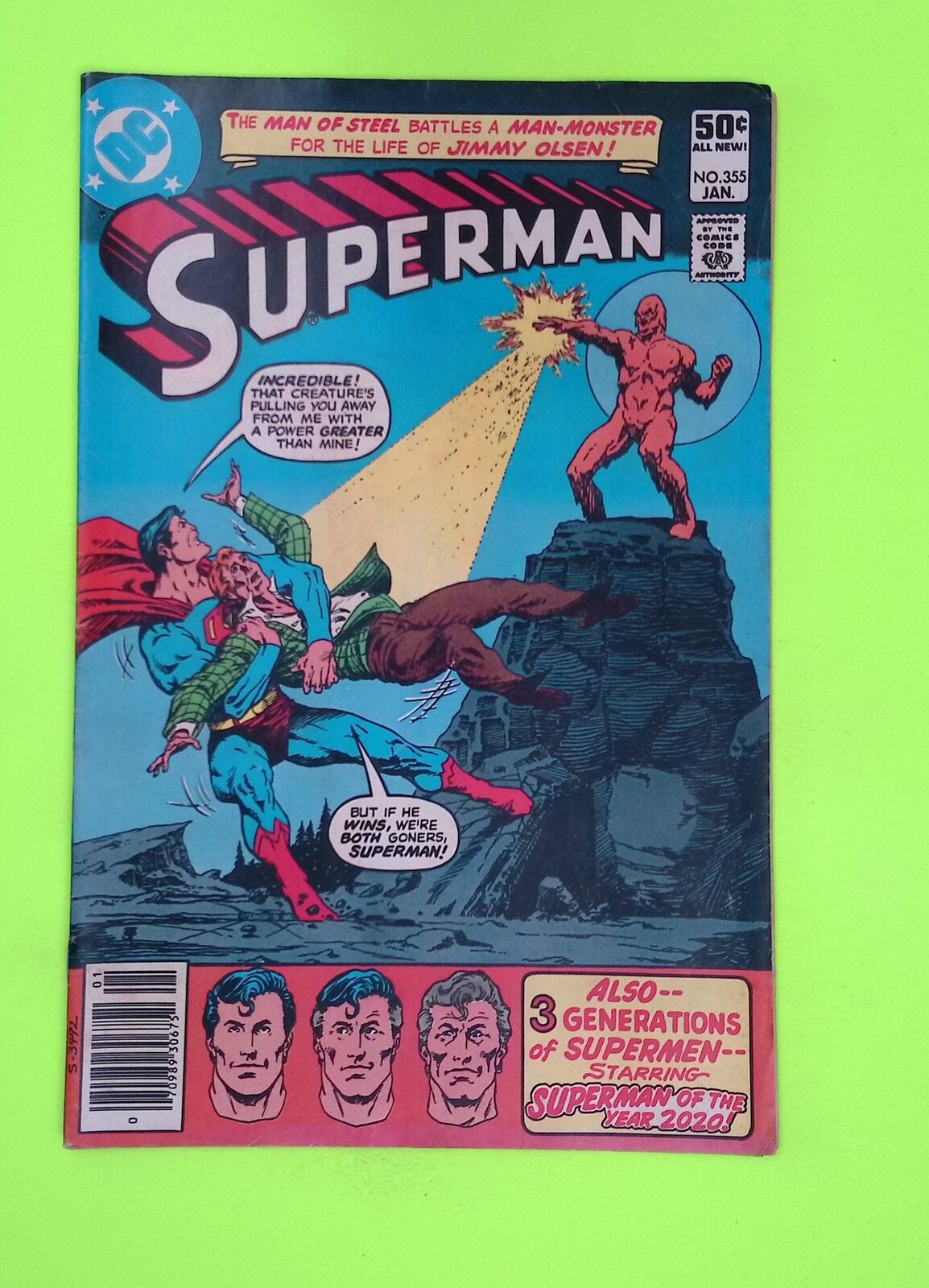 Superman #355 Vol. 1 1981 DC Comics Mid Grade Comic Book A25-257