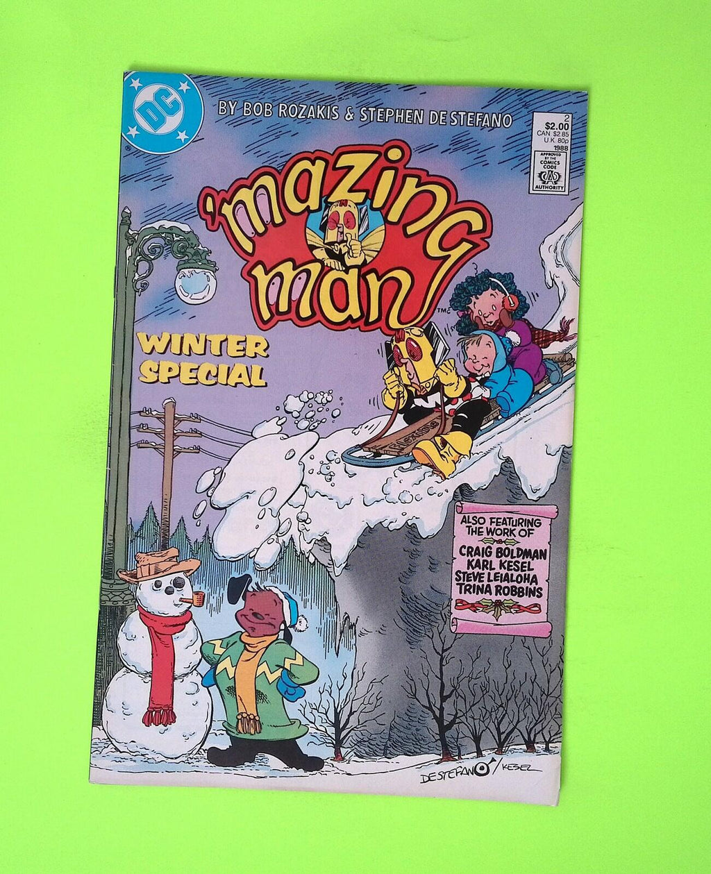 'Mazing Man #2 1988 DC Comics Special Higher Grade Comic Book Q108-9