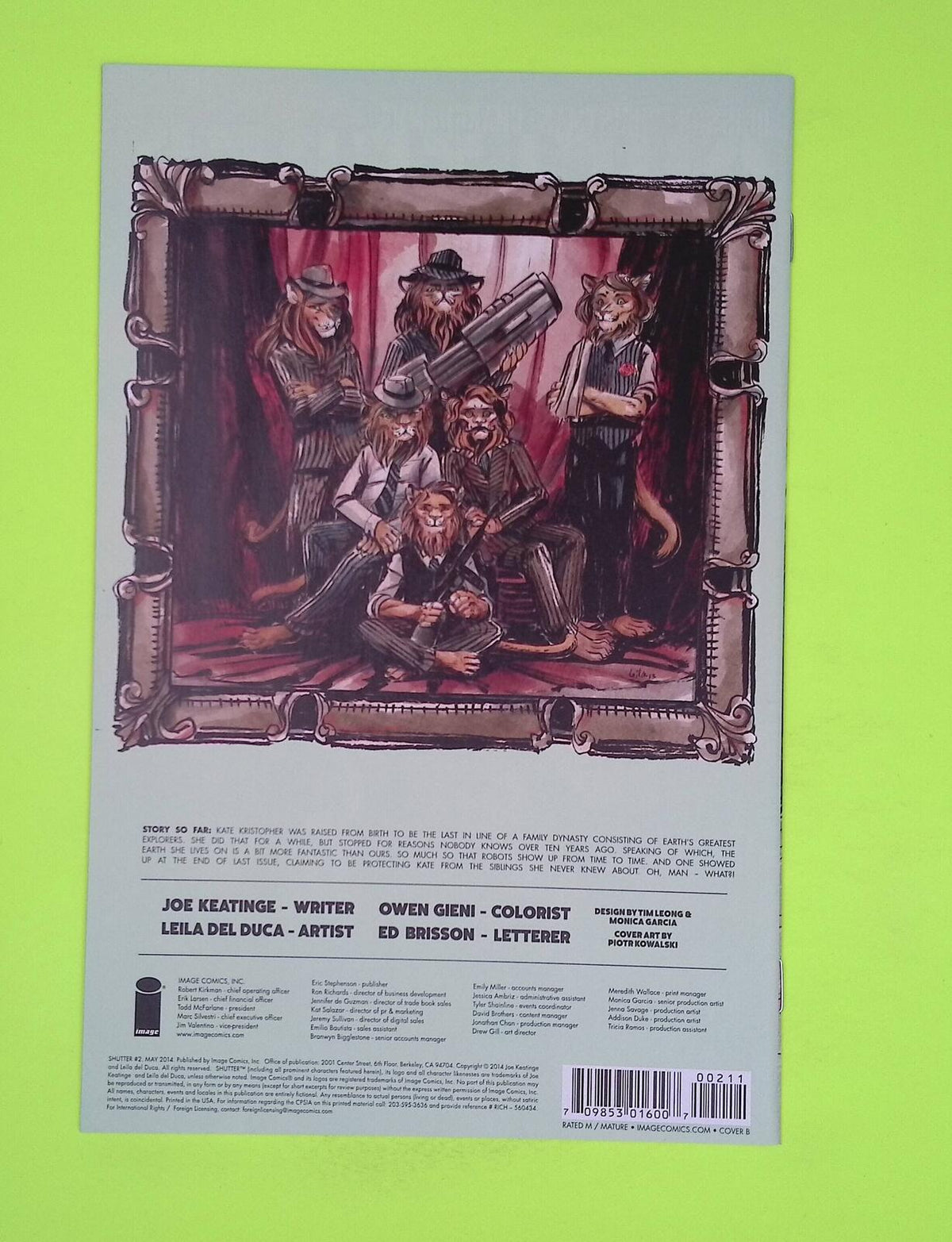 Shutter #2b 2014 Image Comics Variant High Grade Comic Book A94-37