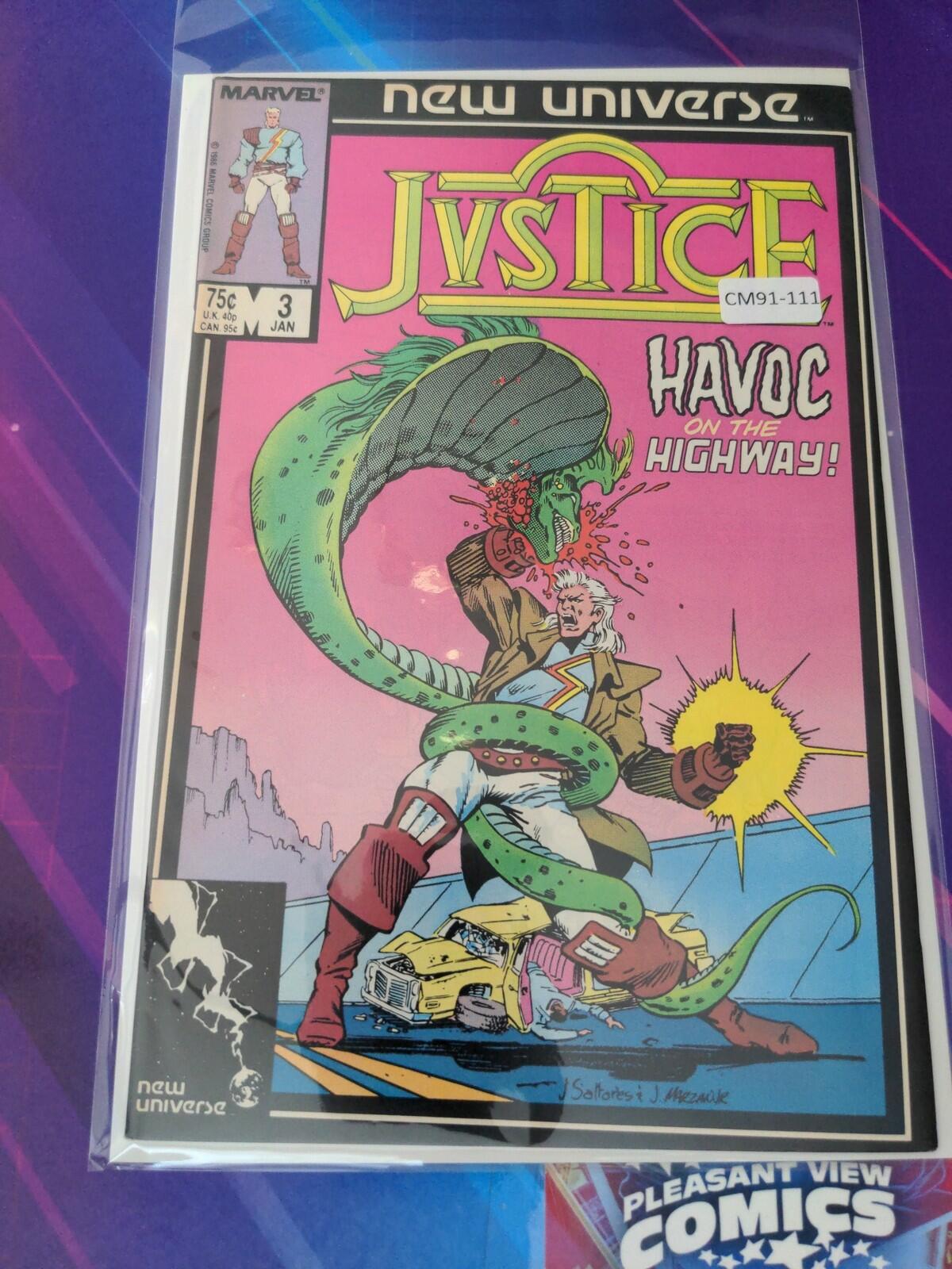 JUSTICE #3 8.0 1ST APP MARVEL COMIC BOOK CM91-111