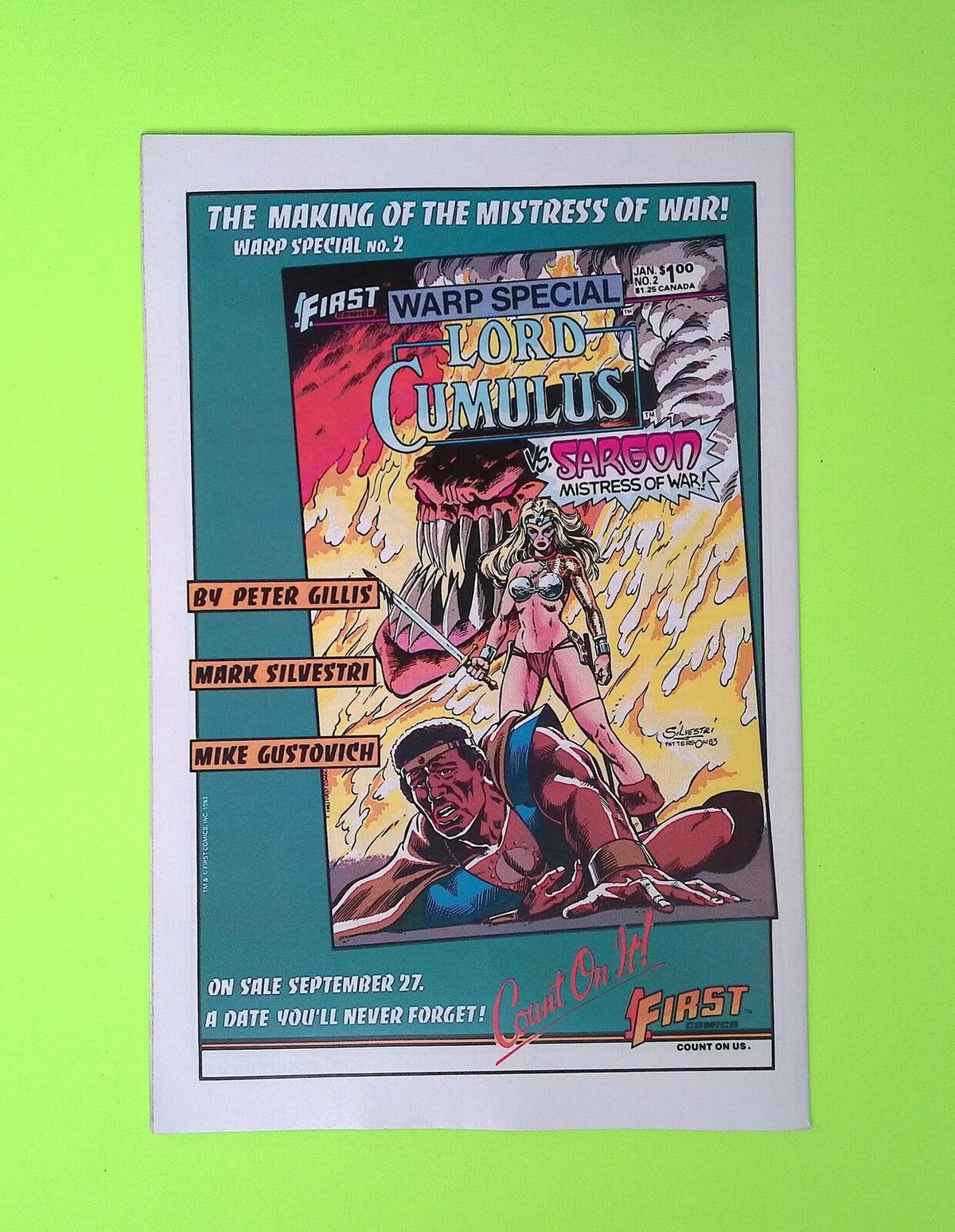Jon Sable, Freelance #7 1983 First Comics 8.0 Comic Book X151-1
