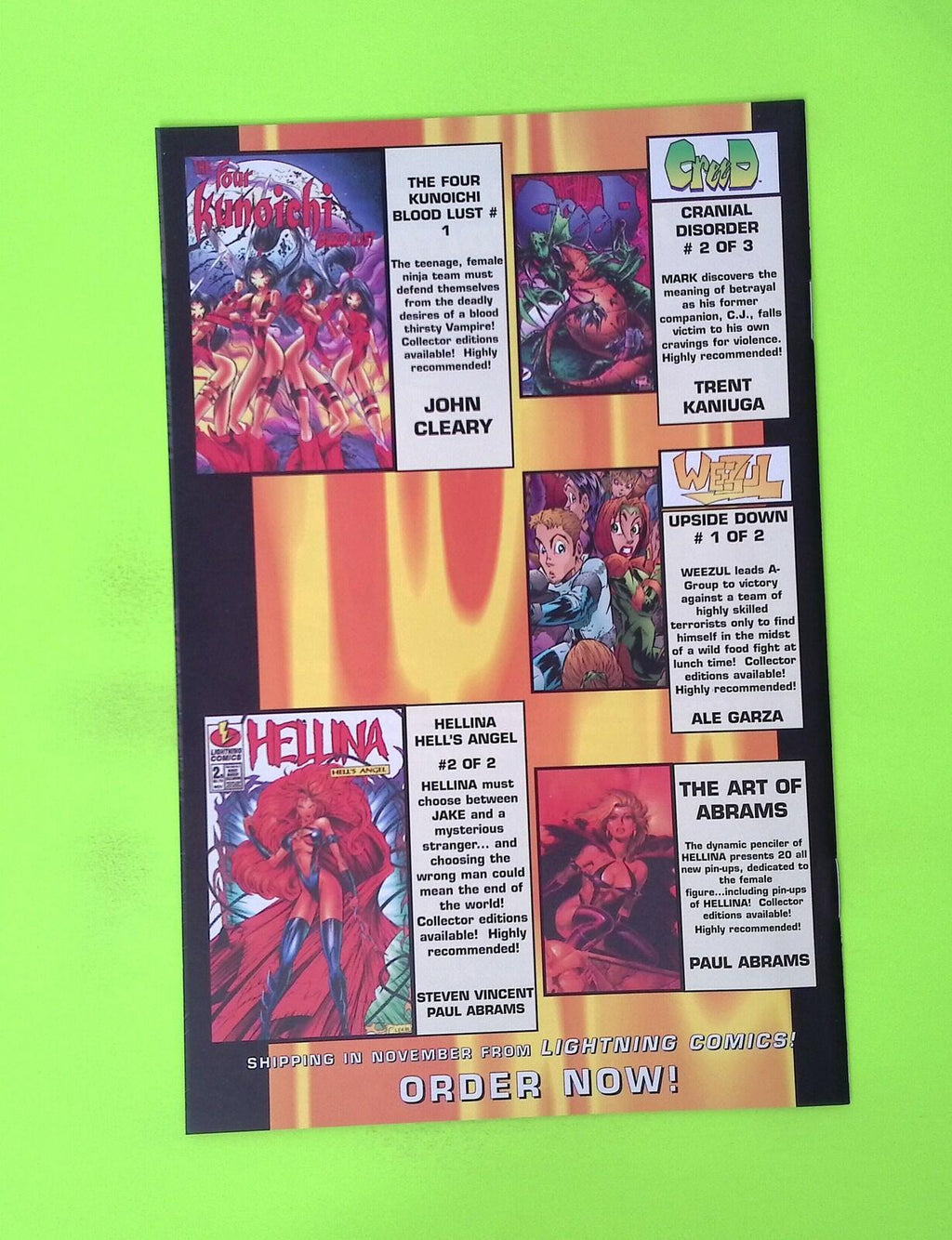 Kunoichi #1b 1996 Lightning Comics Variant High Grade Comic Book W200-196