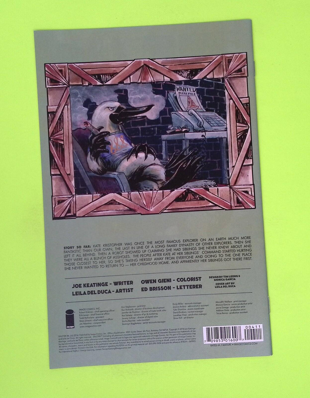 Shutter #4 2014 Image Comics High Grade Comic Book J60-6